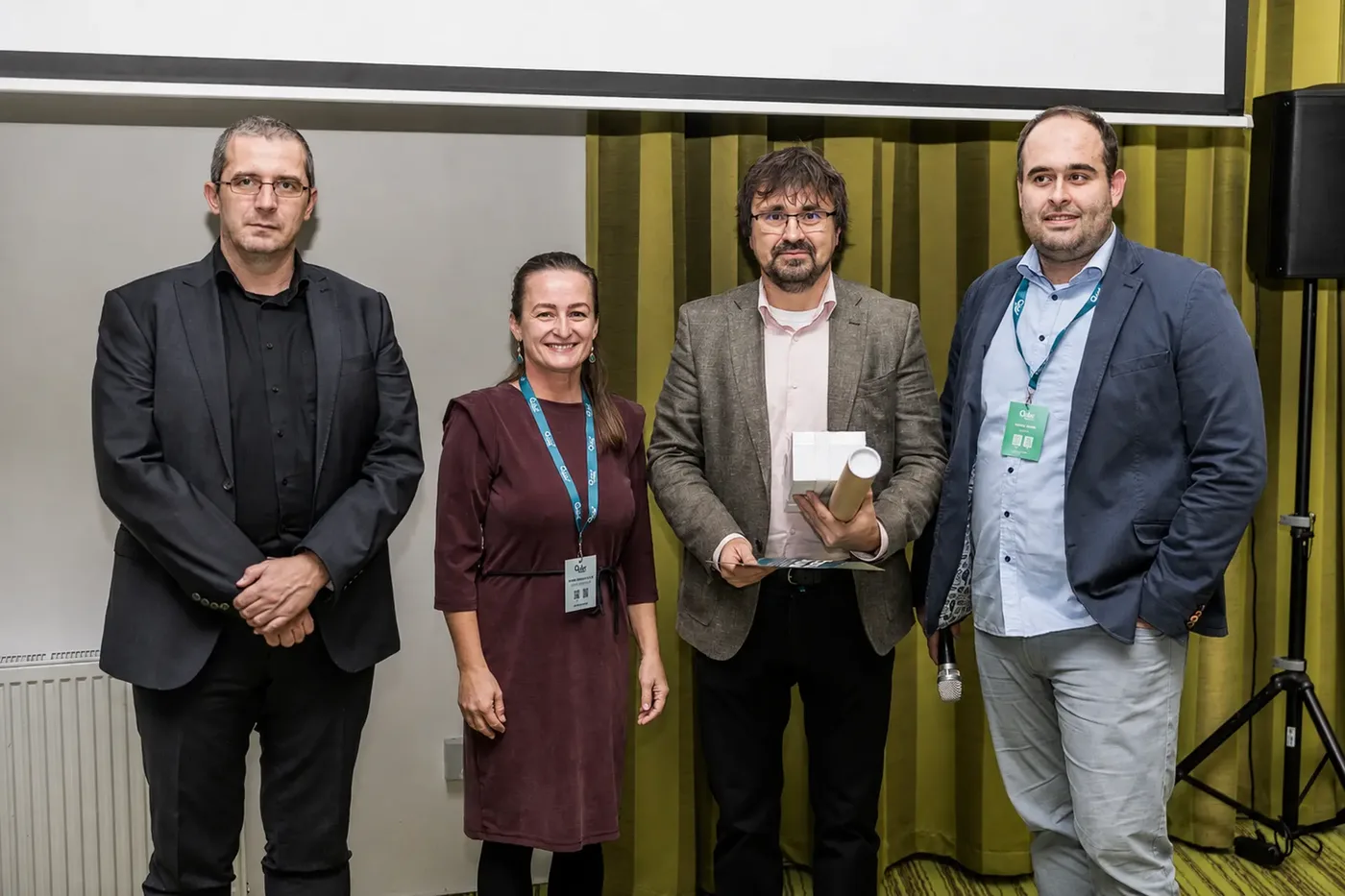 Ján Drahoš with the organisers receiving the Cyber Security Auditor of the Year 2025 award